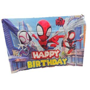 Spider-Man Birthday Backdrop Banner 36" x 60"